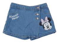 Modré riflové sukňové kraťasy s Minnie LC Waikiki