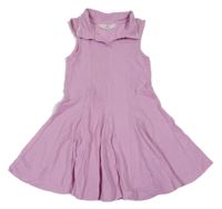 Lila šaty s golierikom H&M