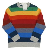 Nové - Barevný pruhovaný svetr H&M