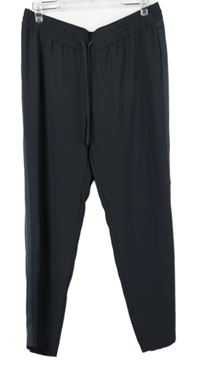 Dámske tmavosivé voľné é nohavice s pruhmi M&S