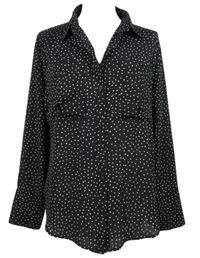 Dámska čierna bodkovaná blúzka zn. M&S