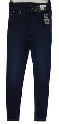 Nové - Dámske tmavomodré skinny rifle F&F