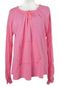 Dámske neónově ružové tričko s vreckom H&M