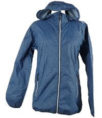 Dámska modro-tmavomodrá bodkovaná šušťáková nepromokavá bunda s kapucňou CMP