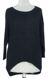 Dámsky čierny trblietavý sveter Vero Moda