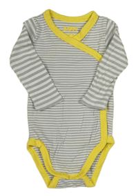 Sivo-bielo-žlté pruhované body Tchibo