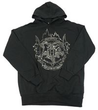 Černá mikina s potiskem Harry Potter a kapucí H&M