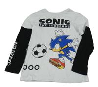 Bílo-černé triko se Sonicem George