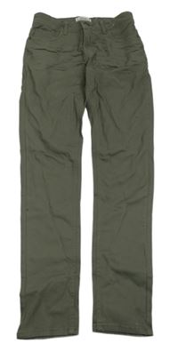 Sivé plátenné slim nohavice Alive