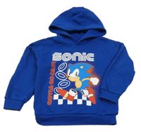 Modrá mikina se Sonicem a kapucí Primark