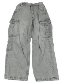 Šedé melírované cargo rifle H&M