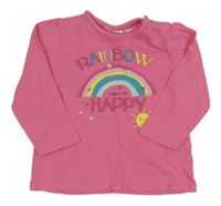 Ružové tričko s dúhou a nápisom Liegelind