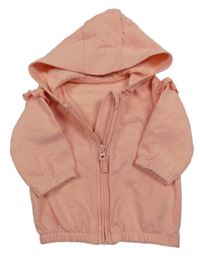 Svetloružová prepínaci mikina s čipkou a kapucňou George