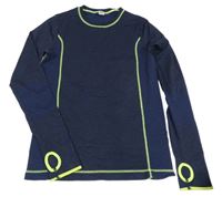 Tmavomodré melírované funkční triko Yigga