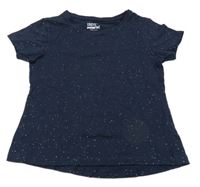 Tmavomodré tričko so trblietkami Pepperts