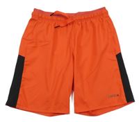 Červeno-čierni športové kraťasy Kipsta