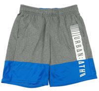 Šedo-modré sportovní kraťasy s nápisy H&M