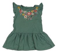 Khaki tunika s květinami C&A