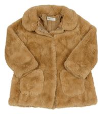 Béžová kožešinová podšitá bunda H&M