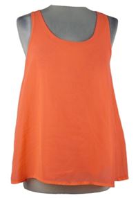 Dámsky neónově ružový šifónový blúzková ý top s úpletovou podšívkou Pimkie