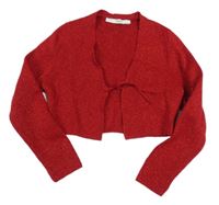 Červené trblietavé bolerko so zavazováním George