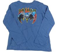 Modrošedé tričko s Batmanem