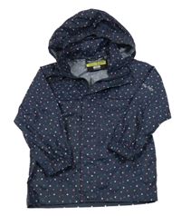 Tmavomodrá bodkovaná á funkčná šušťáková bunda s kapucňou Trespass