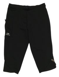 Čierne športové capri legíny Kalenji