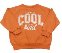 Oranžová mikina s nápisem F&F