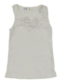 Biely rebrovaný top s kvietkami M&S