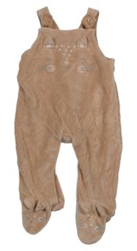 Starorůžové sametové dupačky s ňufáčikom  George