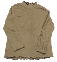 Hnědé triko se stojáčkem Zara