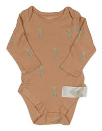 Nové - Růžové žebrované body s medvídky M&S