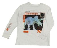 Biele tričko s dinosaurom Next