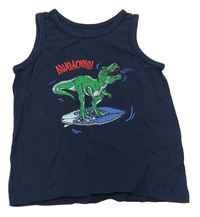 Tmavomodré tielko s dinosaurom Primark