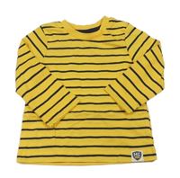 Žlto-tmavomodré pruhované tričko Mothercare