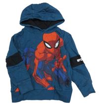 Petrolejová mikina so Spider-manem a kapucňou Marvel
