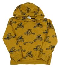Okrová mikina s dinosaurami a kapucňou H&M