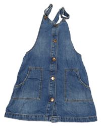 Modré riflové laclové šaty F&F