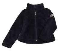 Lilková chlupatá propínací mikina s flitry Poivre Blanc