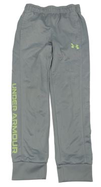 Šedé funkční sportovní kalhoty s logem Under Armour