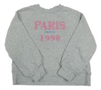 Sivá melírovaná mikina s nápisom H&M