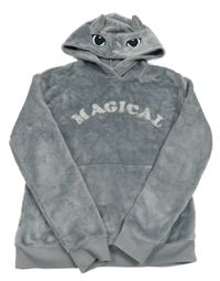 Šedá chlupatá mikina s kapucí - Jak vycvičit draka H&M