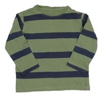 Kaki-tmavomodré pruhované tričko GAP