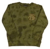 Khaki batikovaná mikina s nápisom Manguun