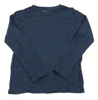 Tmavomodré vzorované triko Primark 