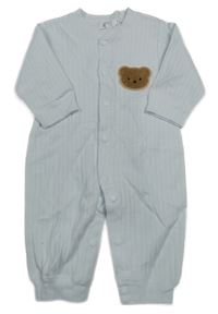 Svetlomodrý rebrovaný overal s medvedíkom