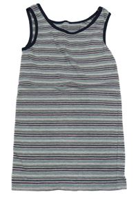 Sivé tielko s farebnymi prúžkami