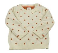 Smotanový sveter s bodkami C&A