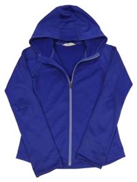 Kobaltově modrá propínací sportovní mikina s kapucí H&M